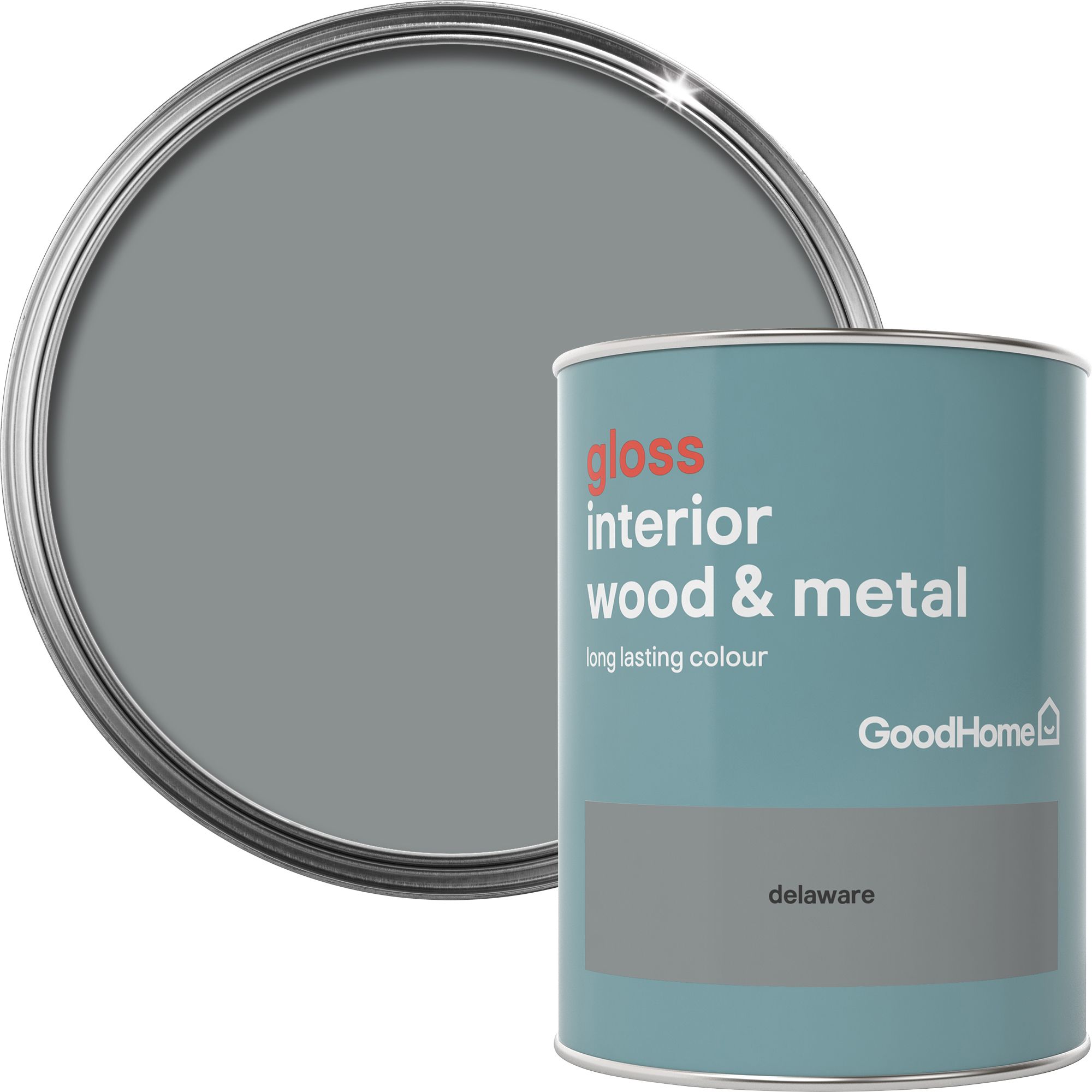 GoodHome Delaware Gloss Metal & wood paint, 750ml