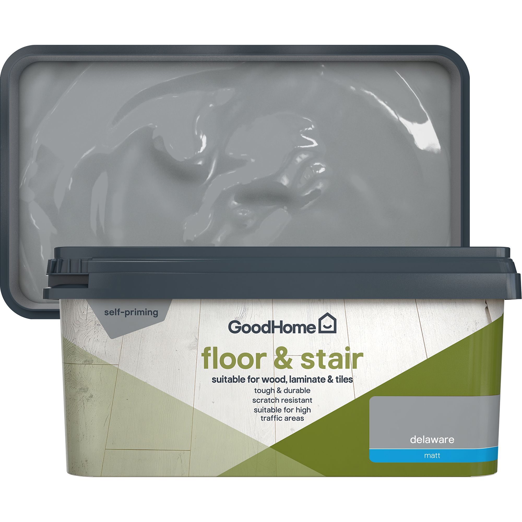 GoodHome Delaware Matt Floor & stair paint, 2L