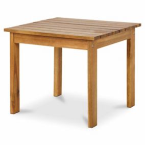 GoodHome Denia Brown Wooden 2 seater Square Table