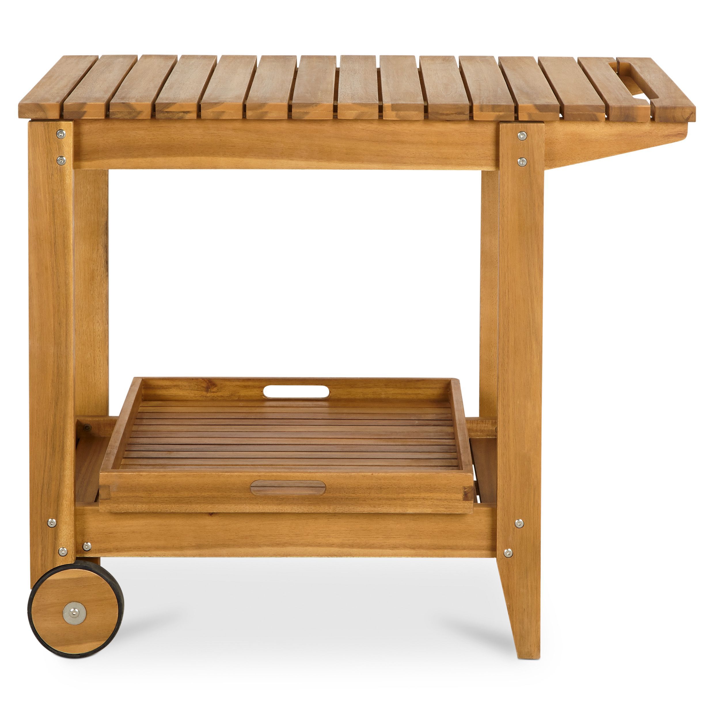 Outdoor trolley outlet table