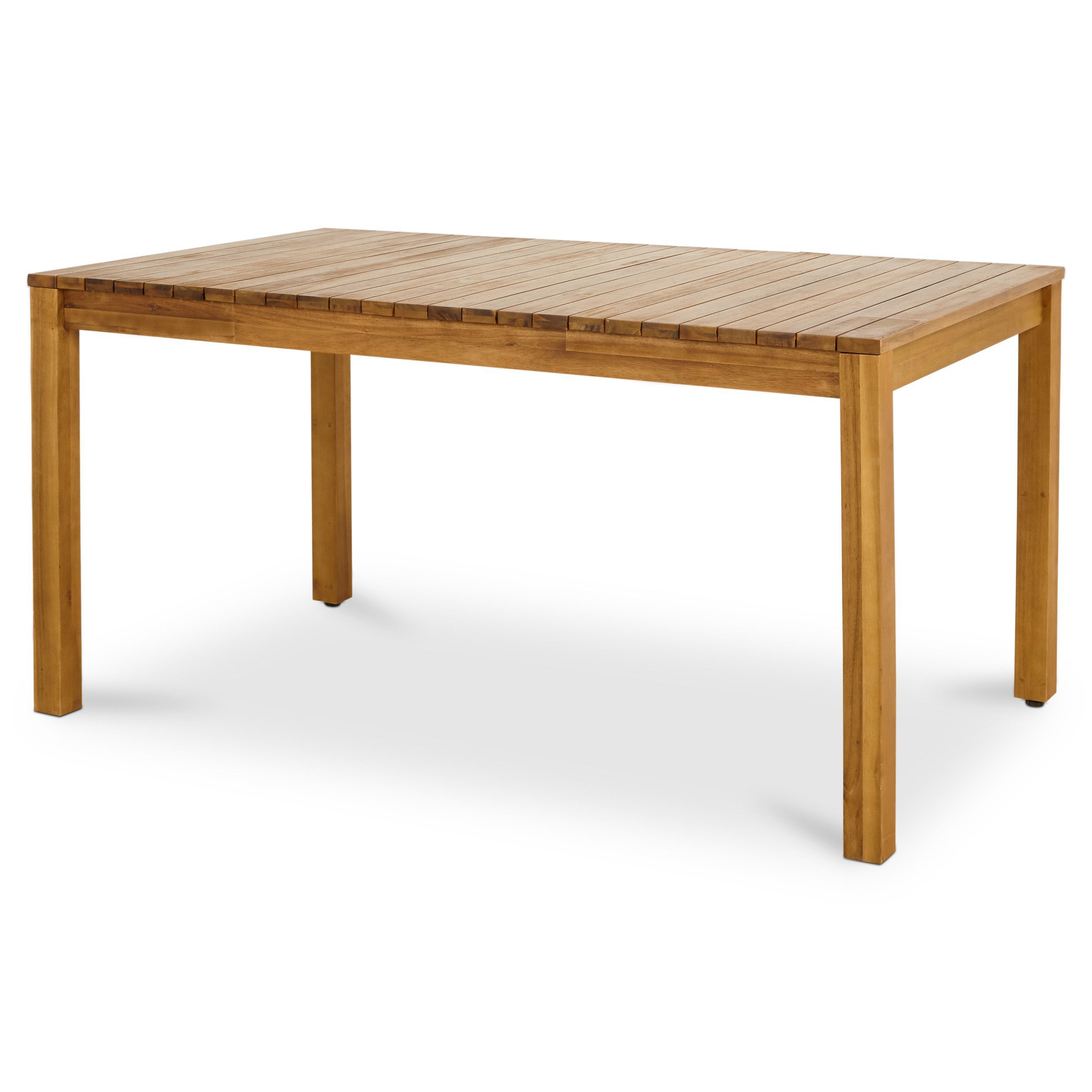 GoodHome Denia Natural Wooden 6 seater Rectangular Table