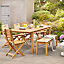 GoodHome Denia Wooden 6 seater Table