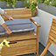 GoodHome Denia Wooden Natural Bench