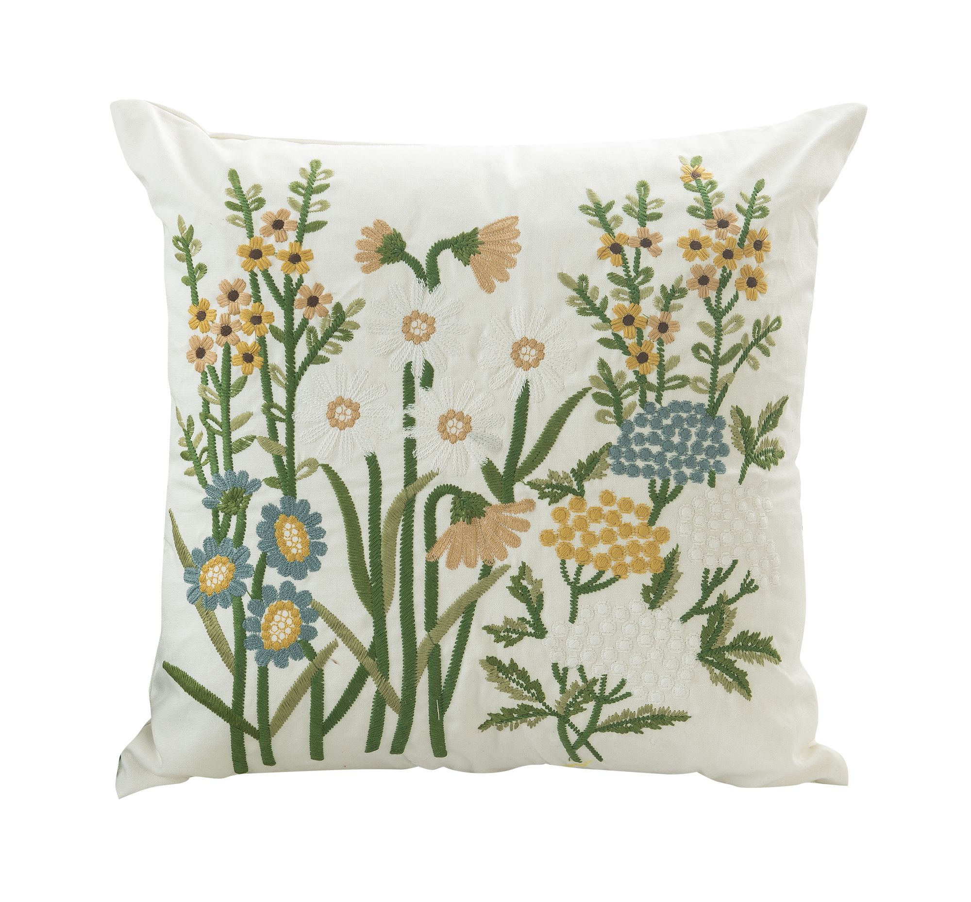 GoodHome Denman Embroidered effect Indoor Cushion, (L)43cm x (W)43cm