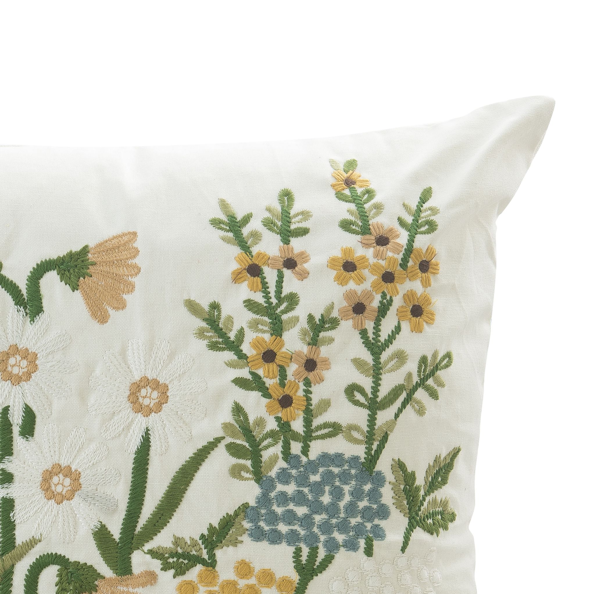 GoodHome Denman Embroidered effect Indoor Cushion, (L)43cm x (W)43cm