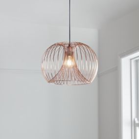 GoodHome Dharug Copper effect Pendant ceiling light, (Dia)380mm