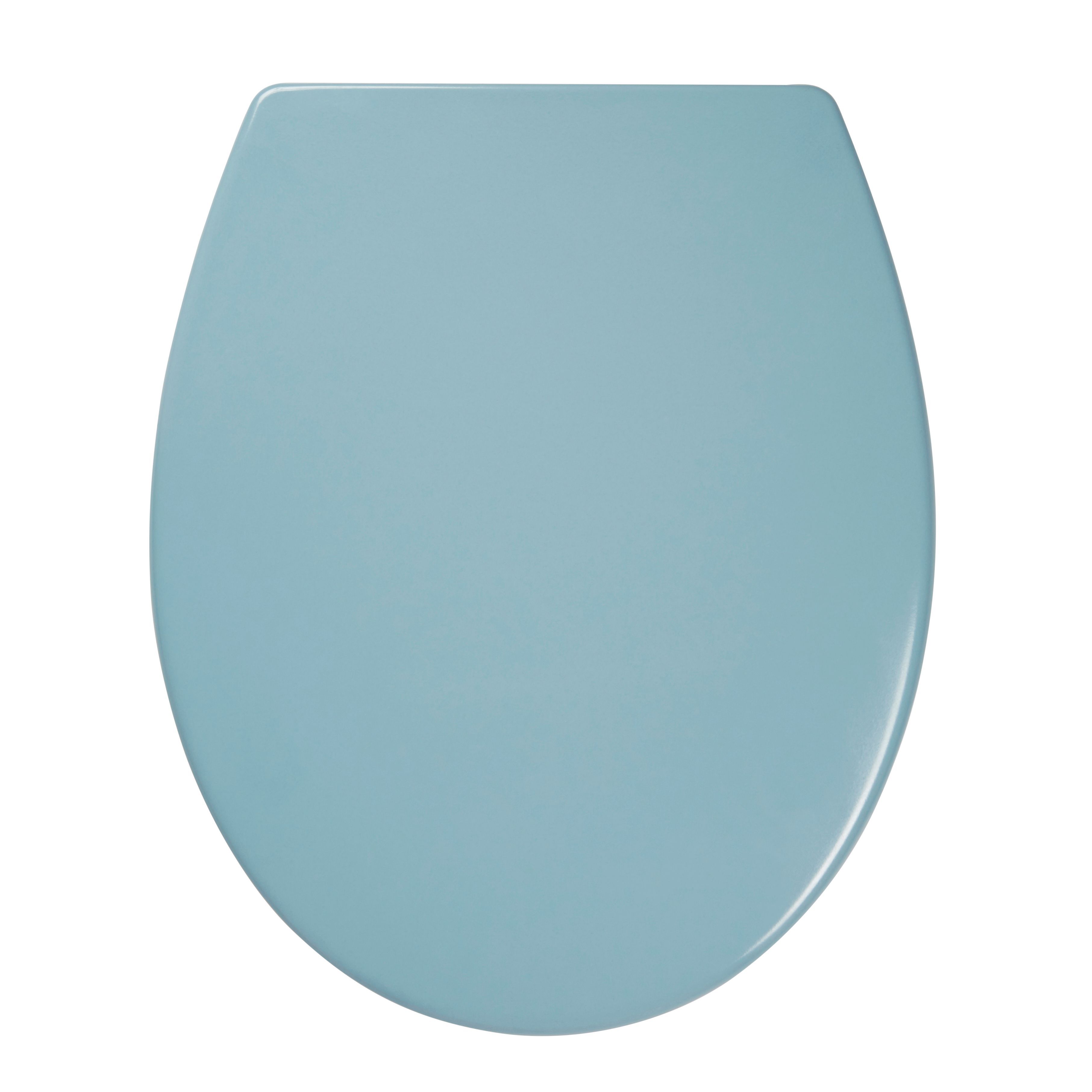 GoodHome Diani Blue Round Soft close Toilet seat
