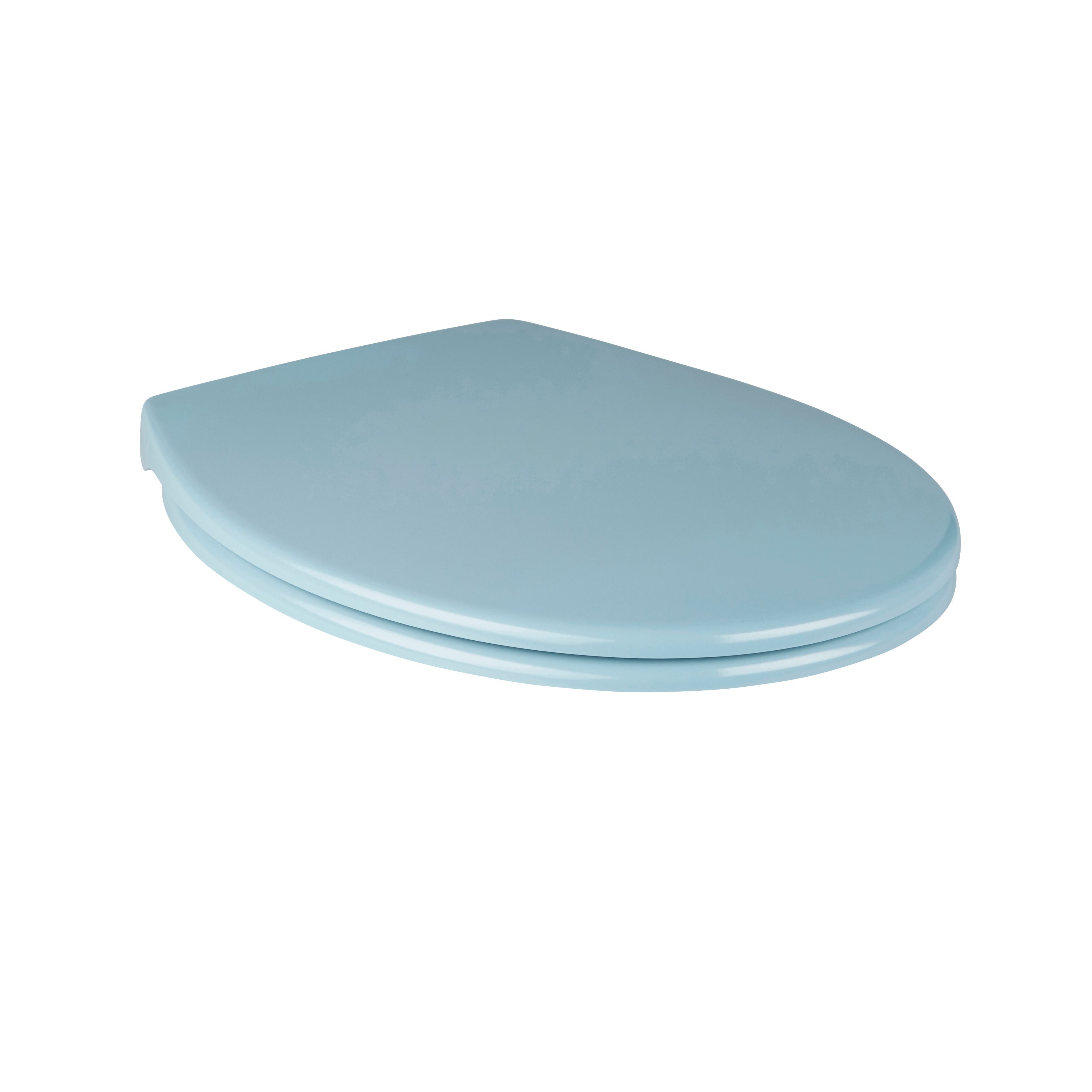 GoodHome Diani Blue Round Soft close Toilet seat