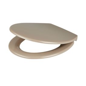 GoodHome Diani Taupe Top fix Soft close Toilet seat