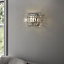 GoodHome Digya Contemporary Chrome effect Wall light