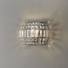 GoodHome Digya Contemporary Chrome effect Wall light