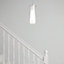 GoodHome Dimonika White Chrome effect Pendant ceiling light, (Dia)110mm