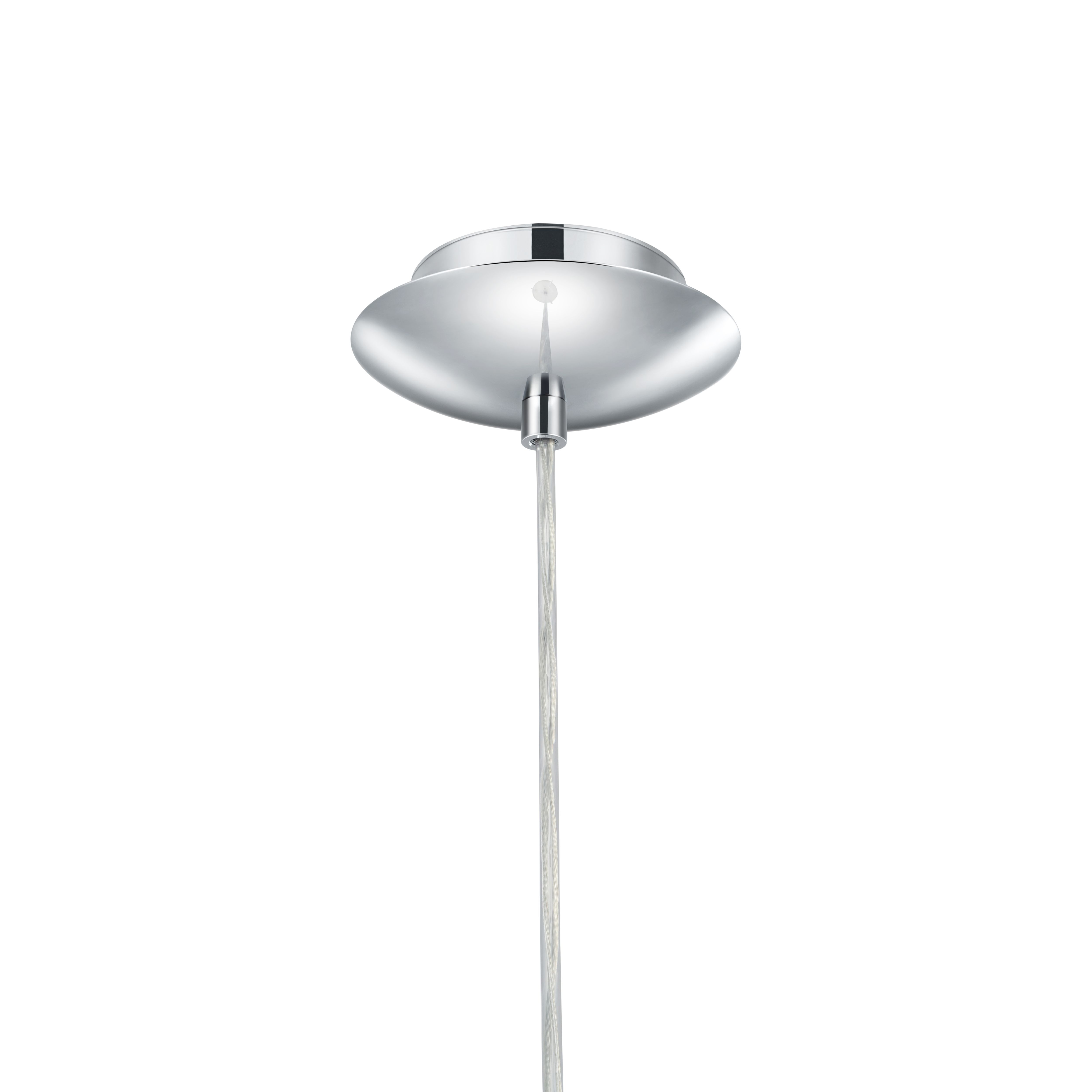 GoodHome Dimonika White Chrome effect Pendant ceiling light, (Dia)110mm