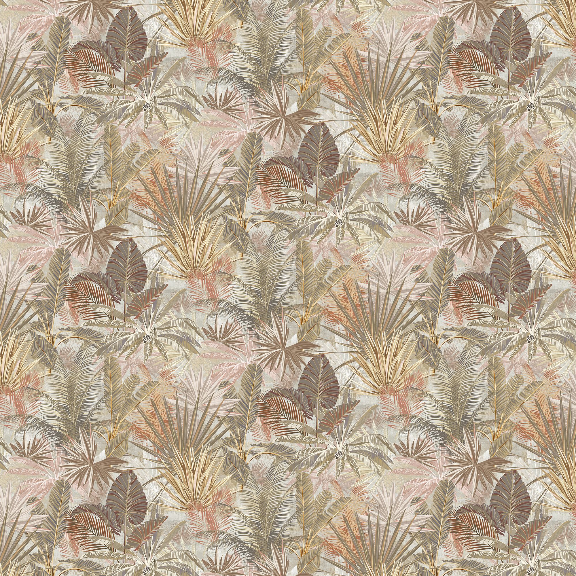 GoodHome Dioman Beige Tropical leaves Textured Wallpaper