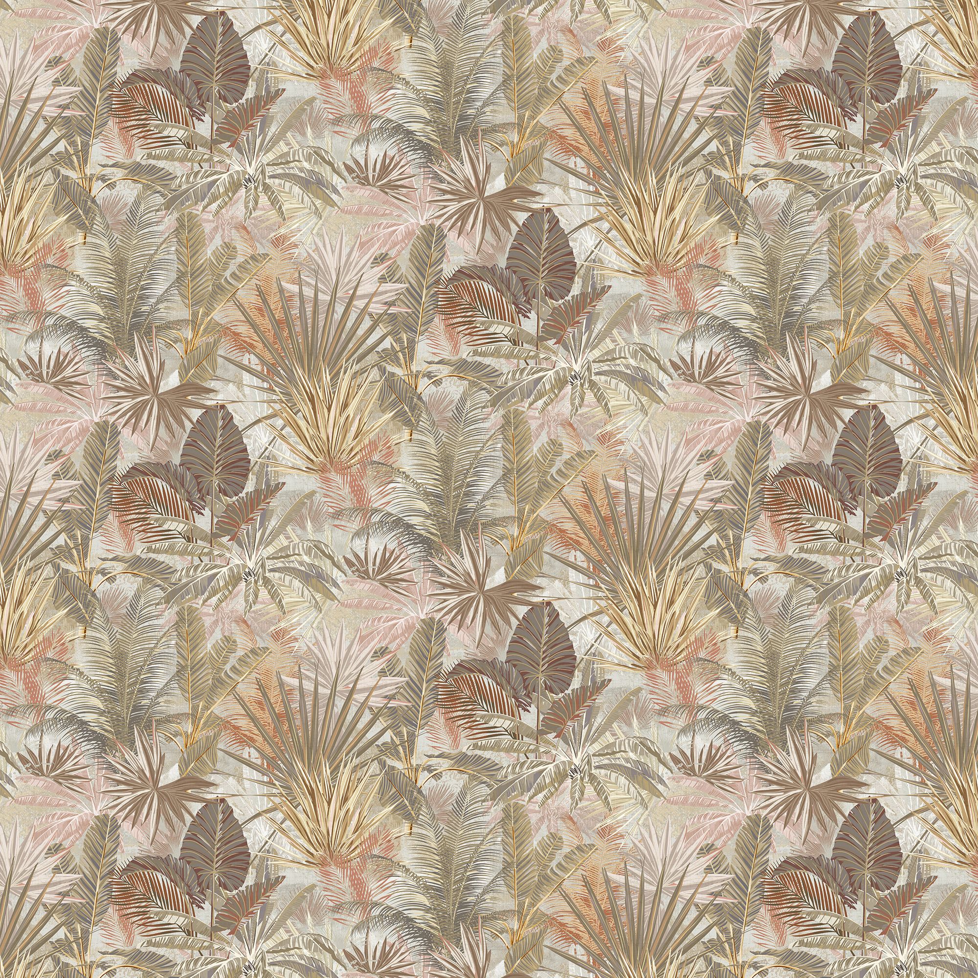 GoodHome Dioman Beige Tropical leaves Textured Wallpaper