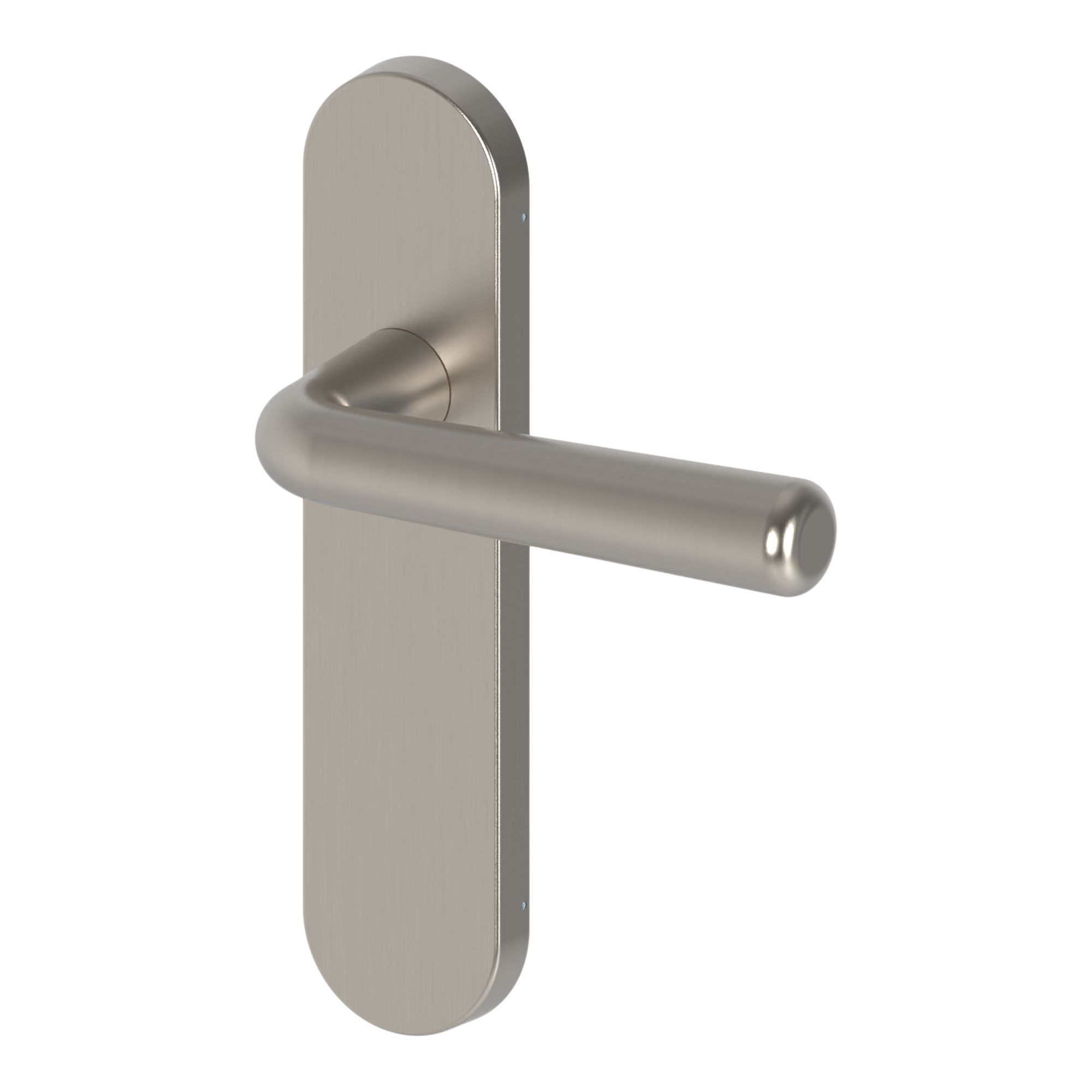 GoodHome Dizel Brushed Grey Nickel effect Straight Latch Door