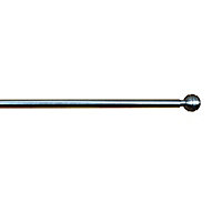 GoodHome Dokos Satin Grey Nickel effect Extendable Ball Café rod Set, (L)500mm-800mm (Dia)9mm