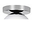 GoodHome Dorres Glass & metal White, silver Chrome effect Ceiling light