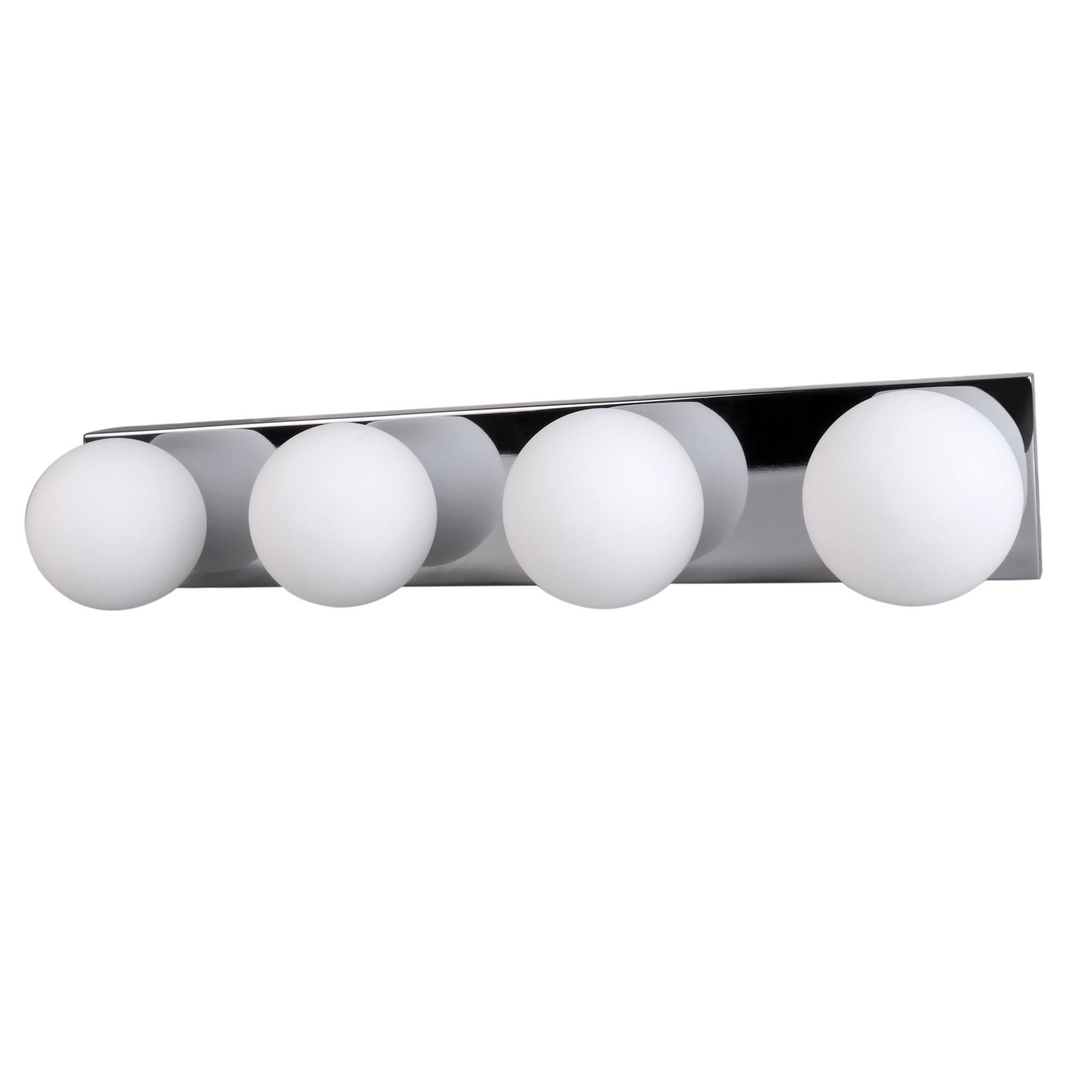 GoodHome Dorres White & silver Chrome effect Quadruple Wired Wall light