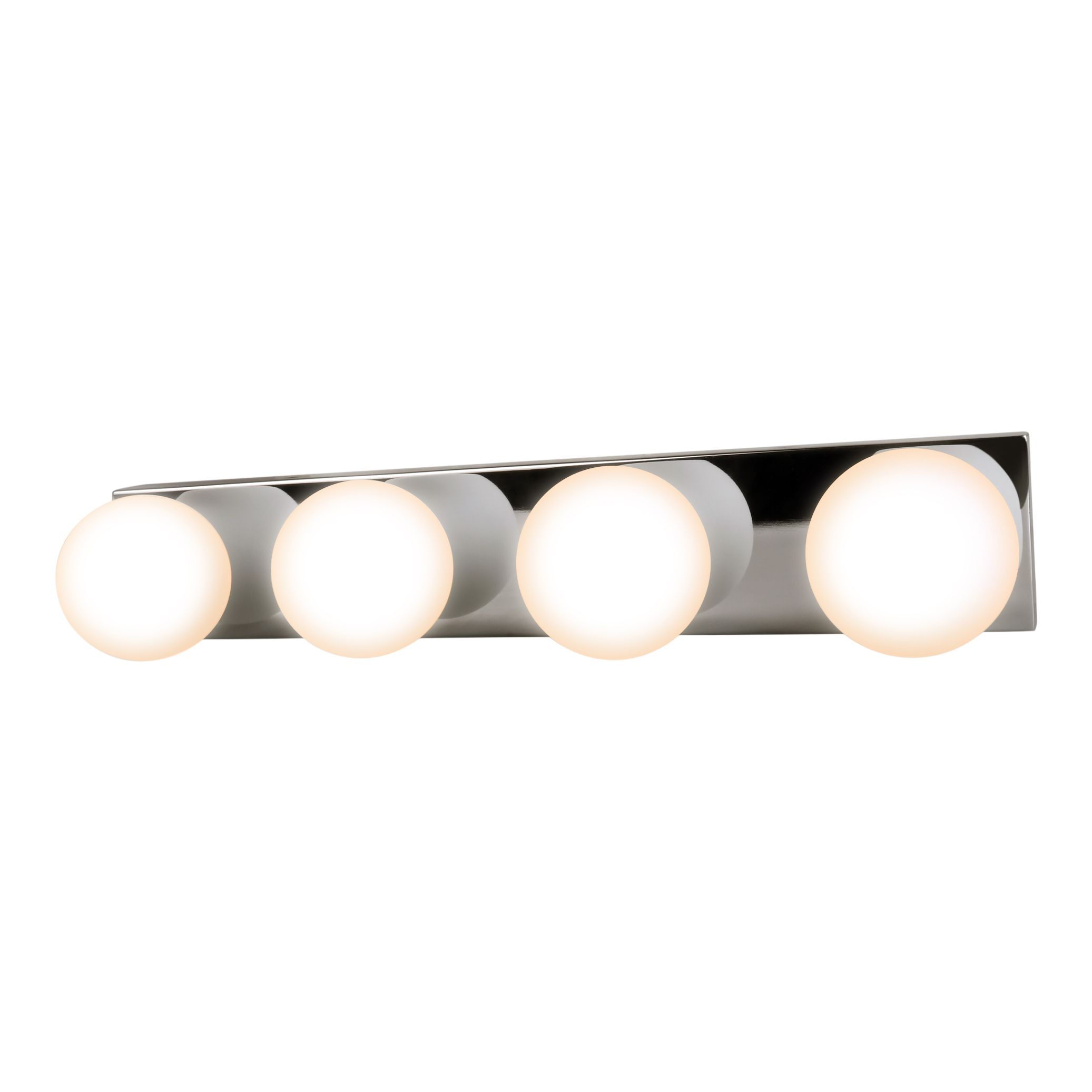 GoodHome Dorres White & silver Chrome effect Quadruple Wired Wall light