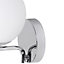 GoodHome Dorres White & silver Chrome effect Wired Wall light