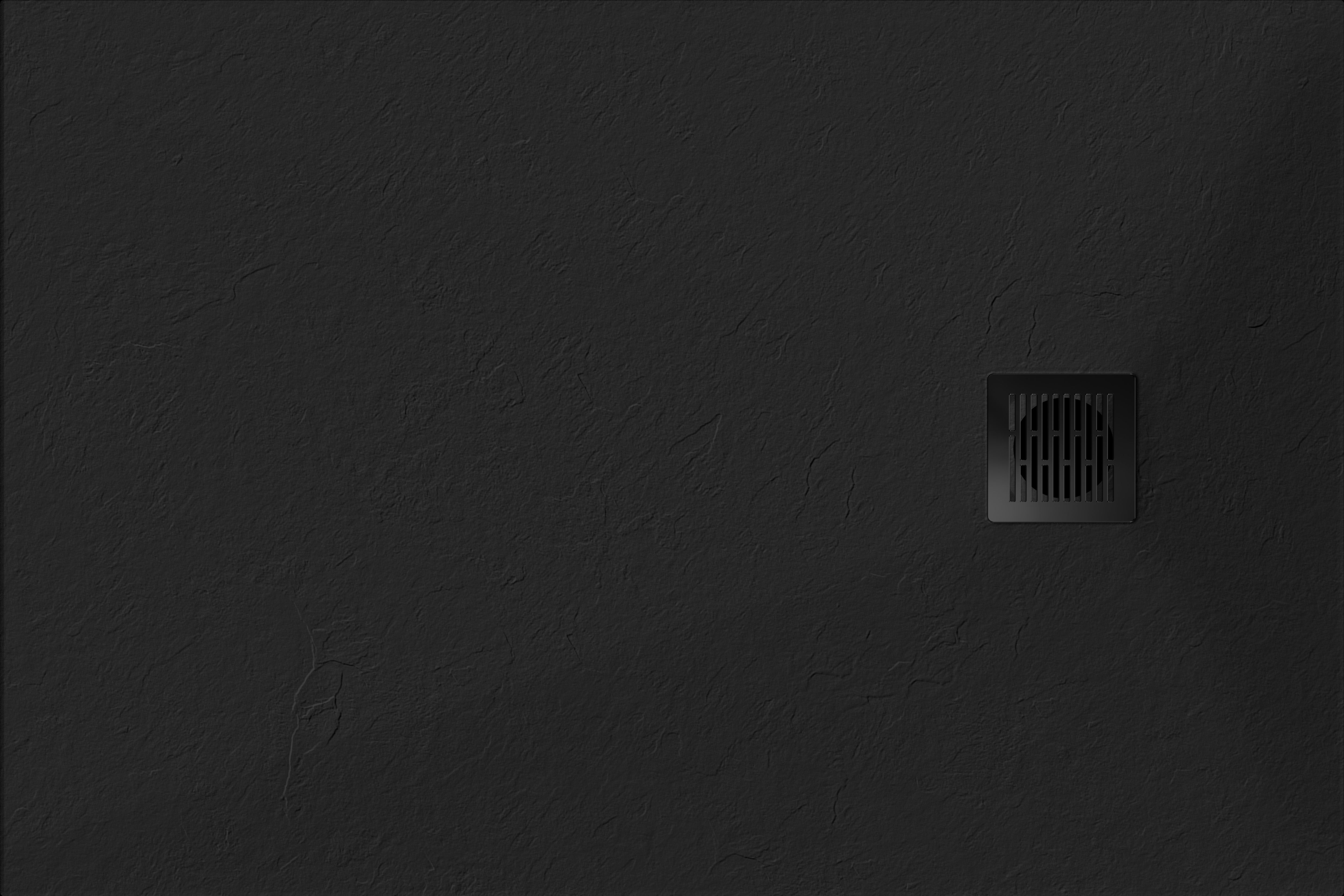 GoodHome Douro Matt Black Rectangular Centre drain Shower tray (L)1200mm (W)900mm (H) 28mm