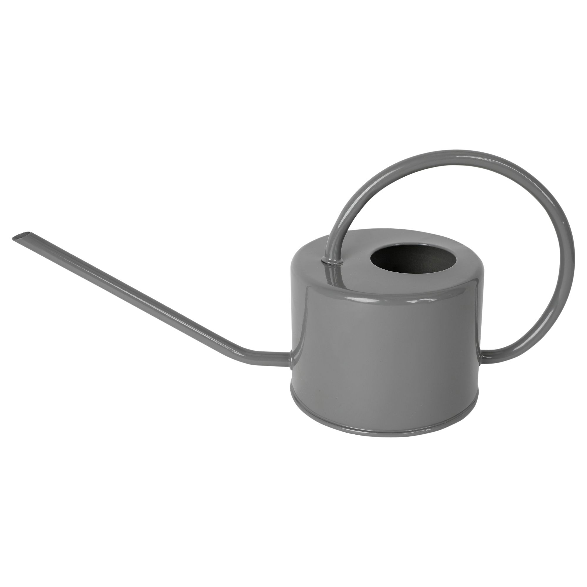 GoodHome Driftwood Grey Steel Watering can 1L