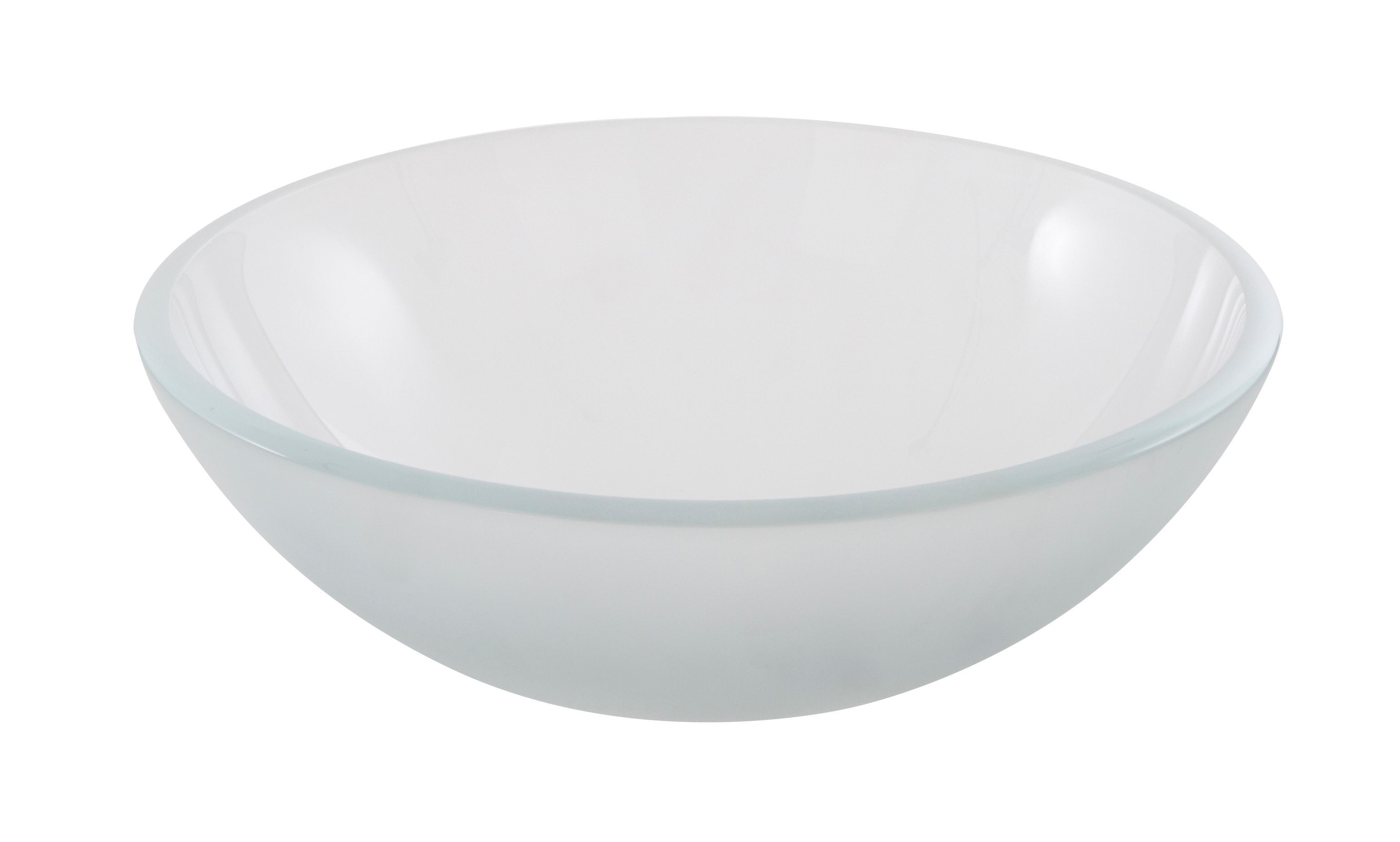 GoodHome Drina Clear Round Counter top Basin (W)38cm