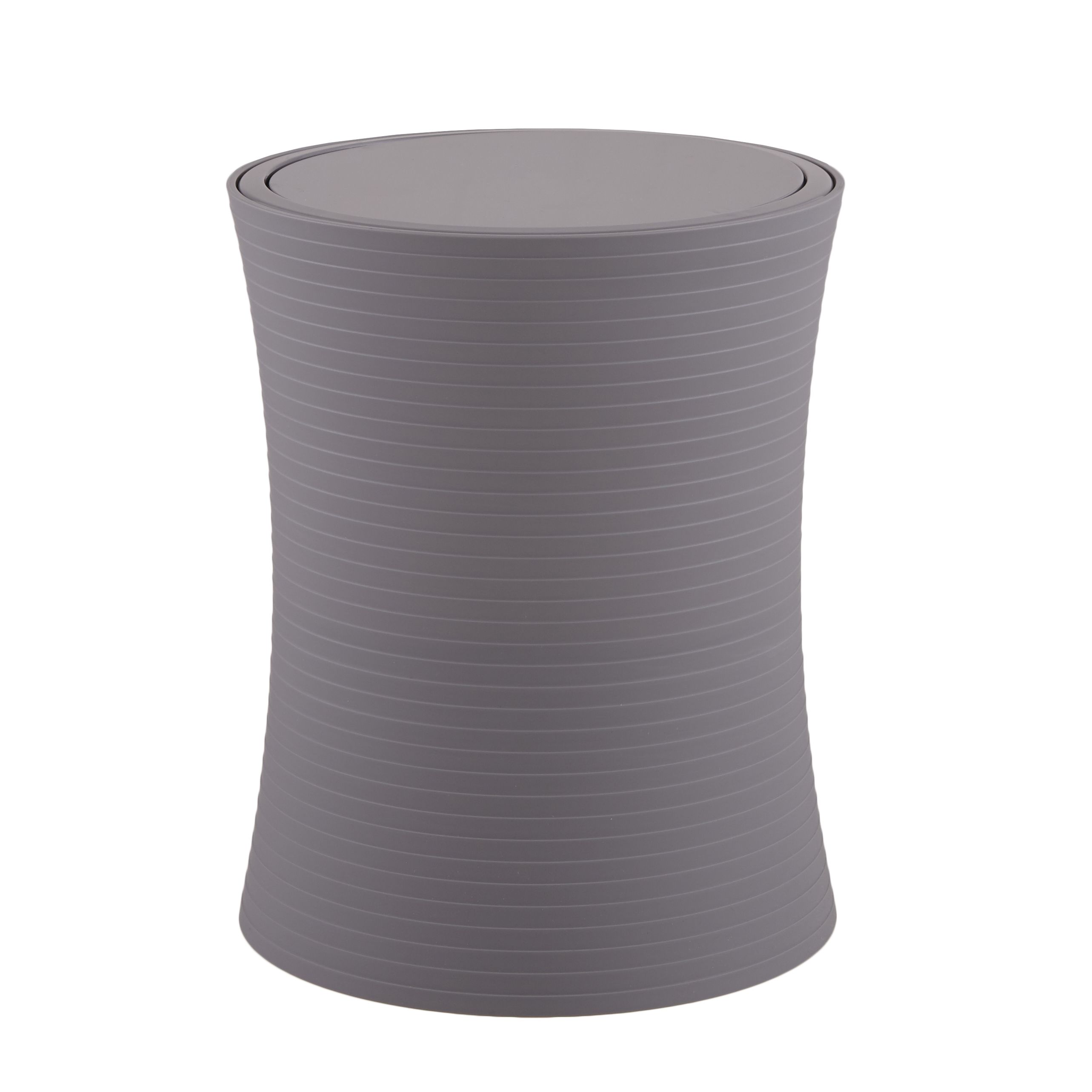 GoodHome Drina Grey Plastic Bathroom Bin - 3L