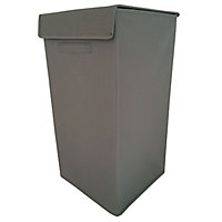 GoodHome Drina Grey Polyester (PES) & polypropylene (PP) Laundry bin, 52L