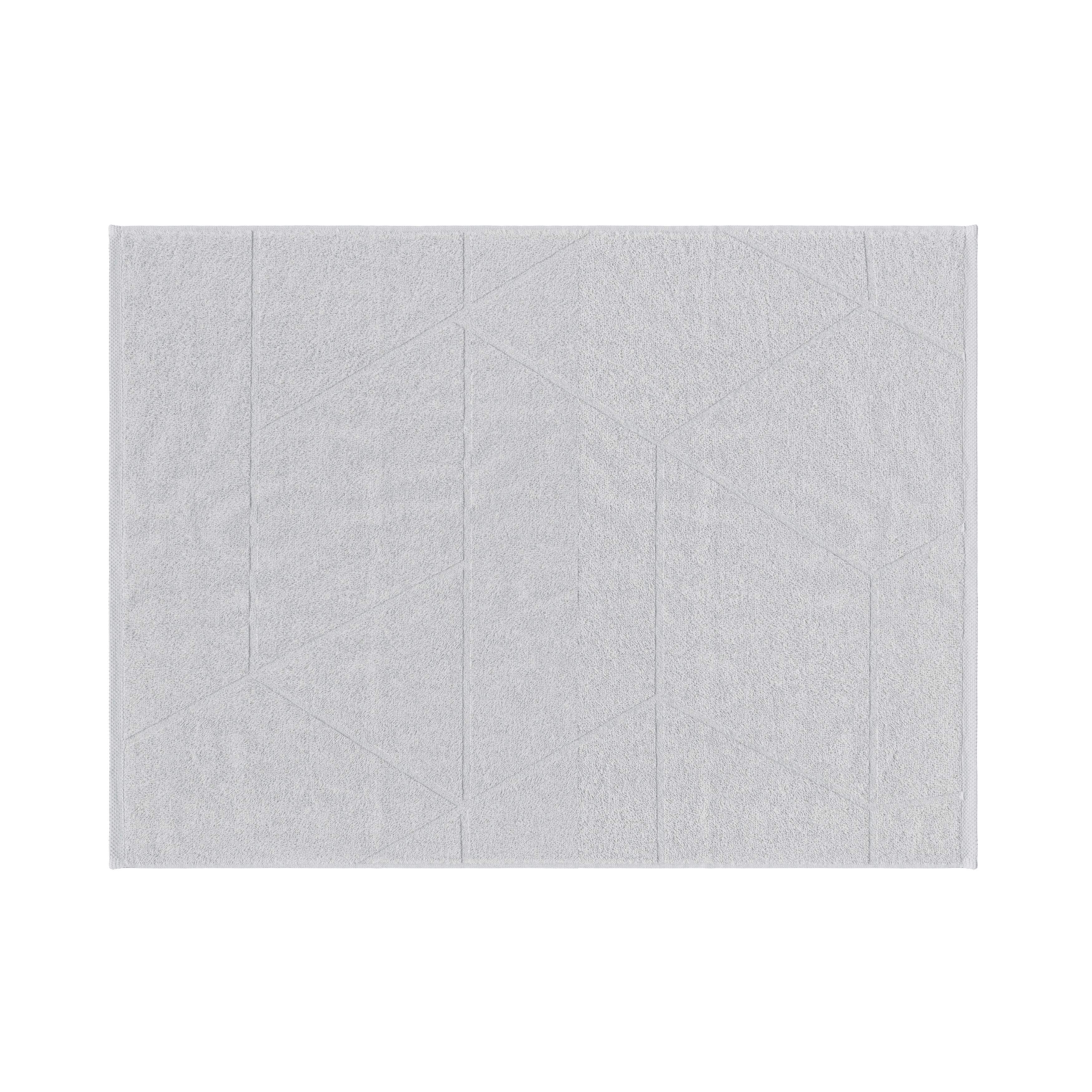 GoodHome Drina High rise grey Plain Rectangular Bath mat (L)50cm (W)70cm