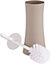 GoodHome Drina Taupe ABS plastic Rubber effect Toilet brush & holder