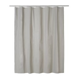 GoodHome Drina Taupe Plain Shower curtain (L)2000mm