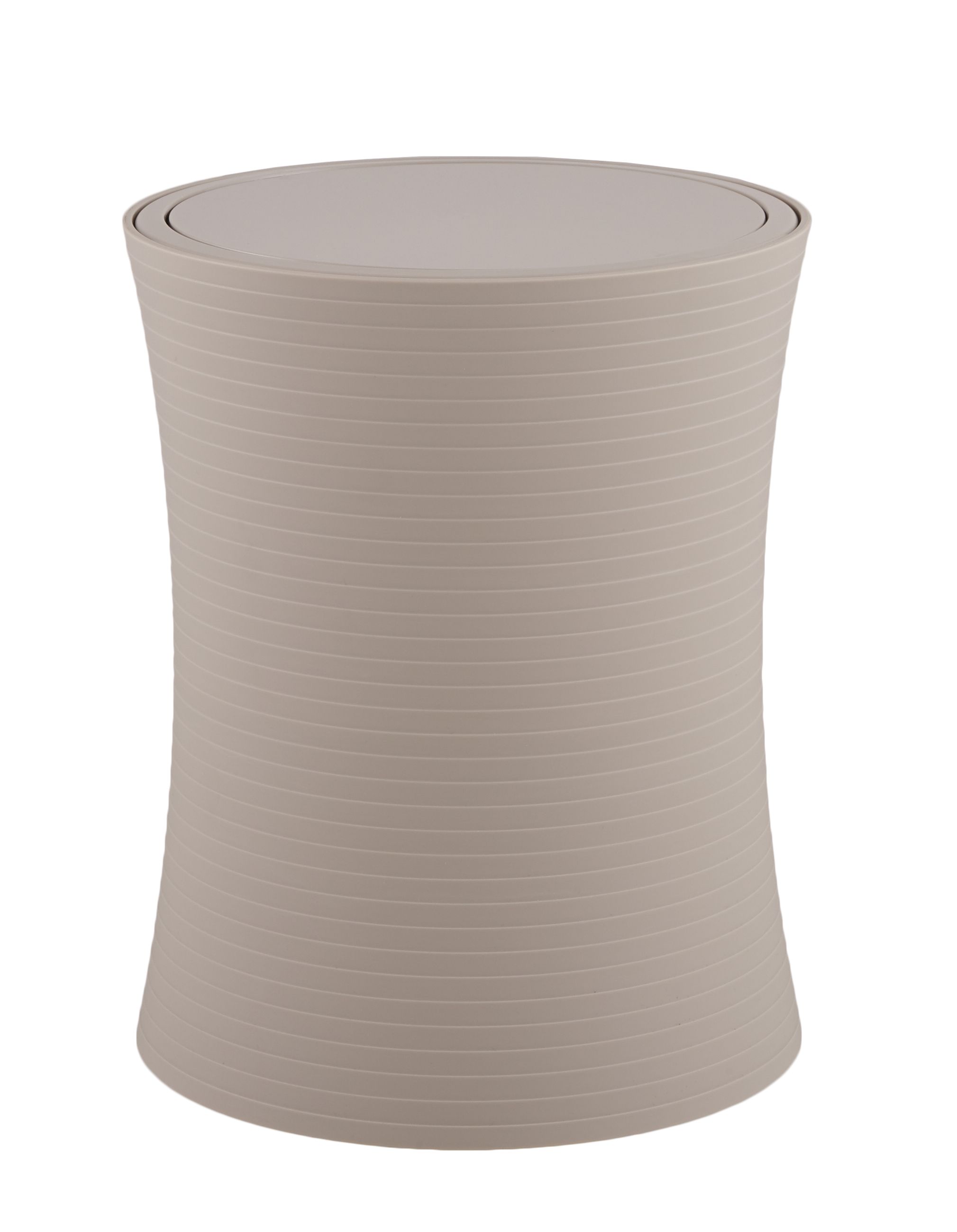 GoodHome Drina Taupe Plastic Bathroom Bin 3L DIY at B&Q