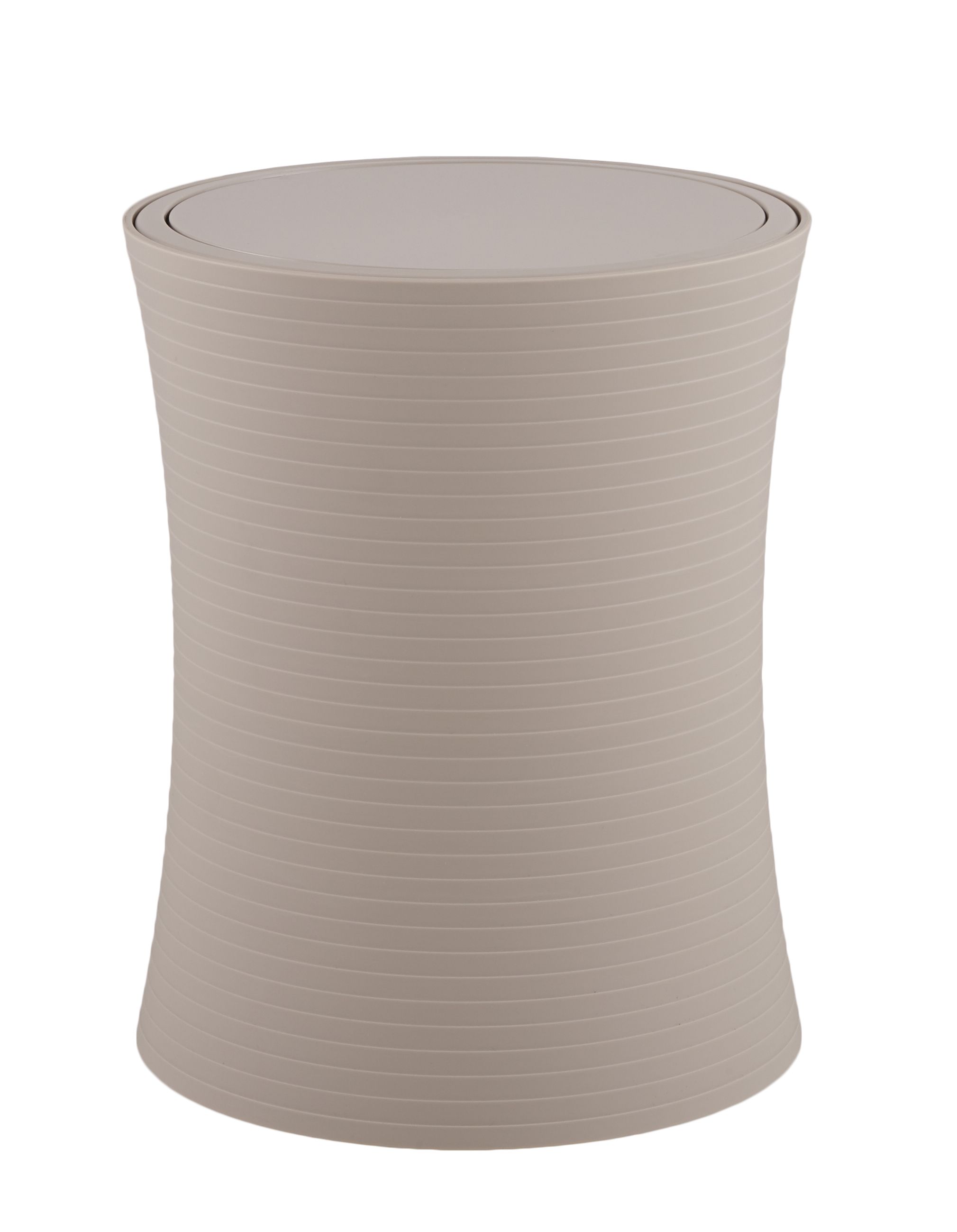 GoodHome Drina Taupe Plastic Bathroom Bin - 3L