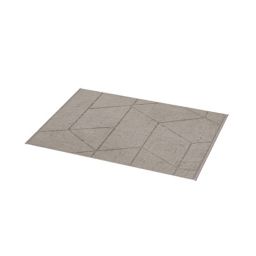 GoodHome Drina Taupe Polyester Plain Bath mat (L)500mm (W)700mm