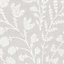 GoodHome Dryade Grey Leaves Textured Wallpaper Sample