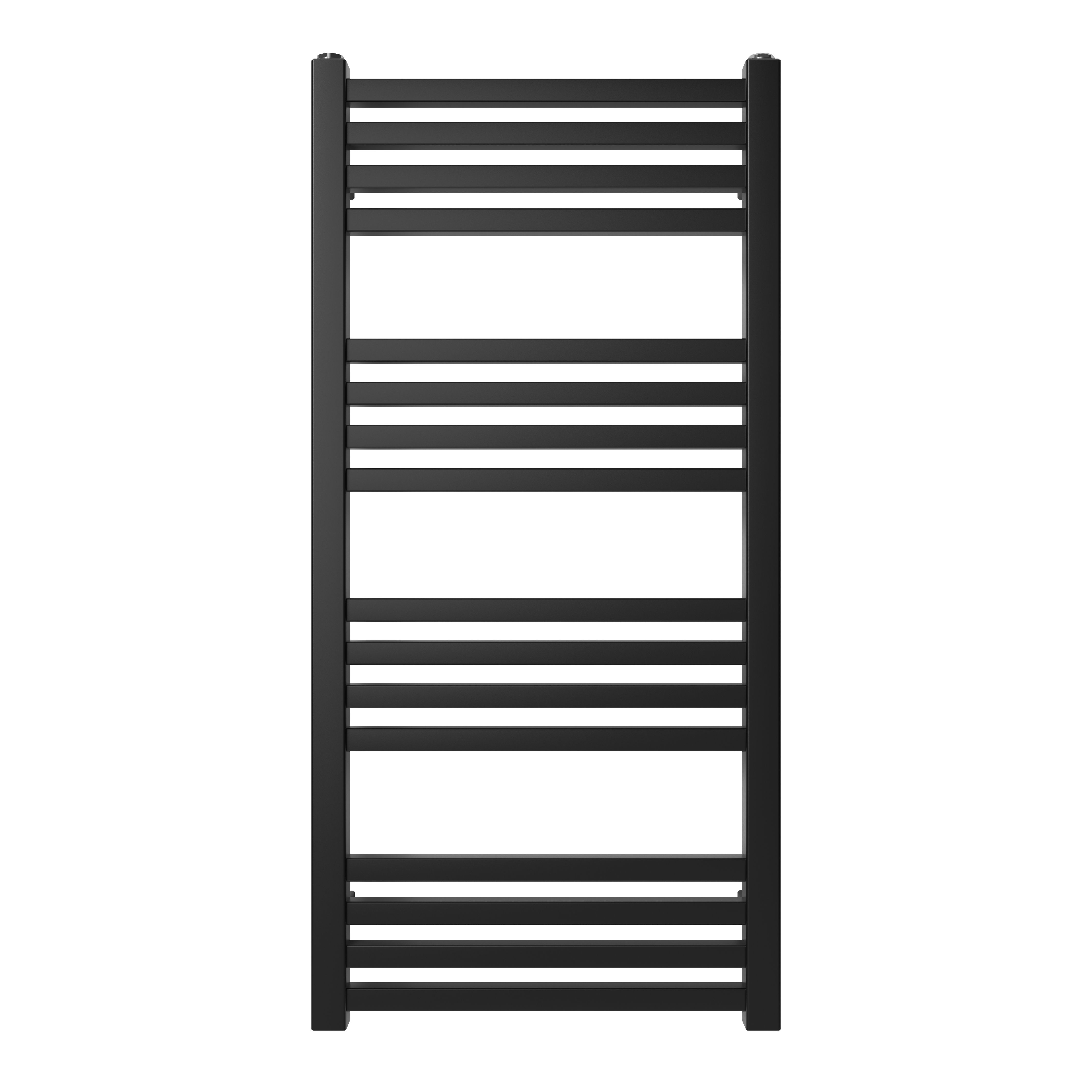 GoodHome Duala Black 1109BTU Vertical Towel radiator (W)400mm x (H)828mm