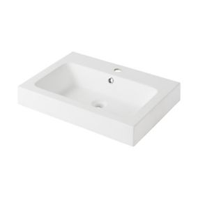 GoodHome Duala Resin Central Worktop with integrated basin (W)600mm