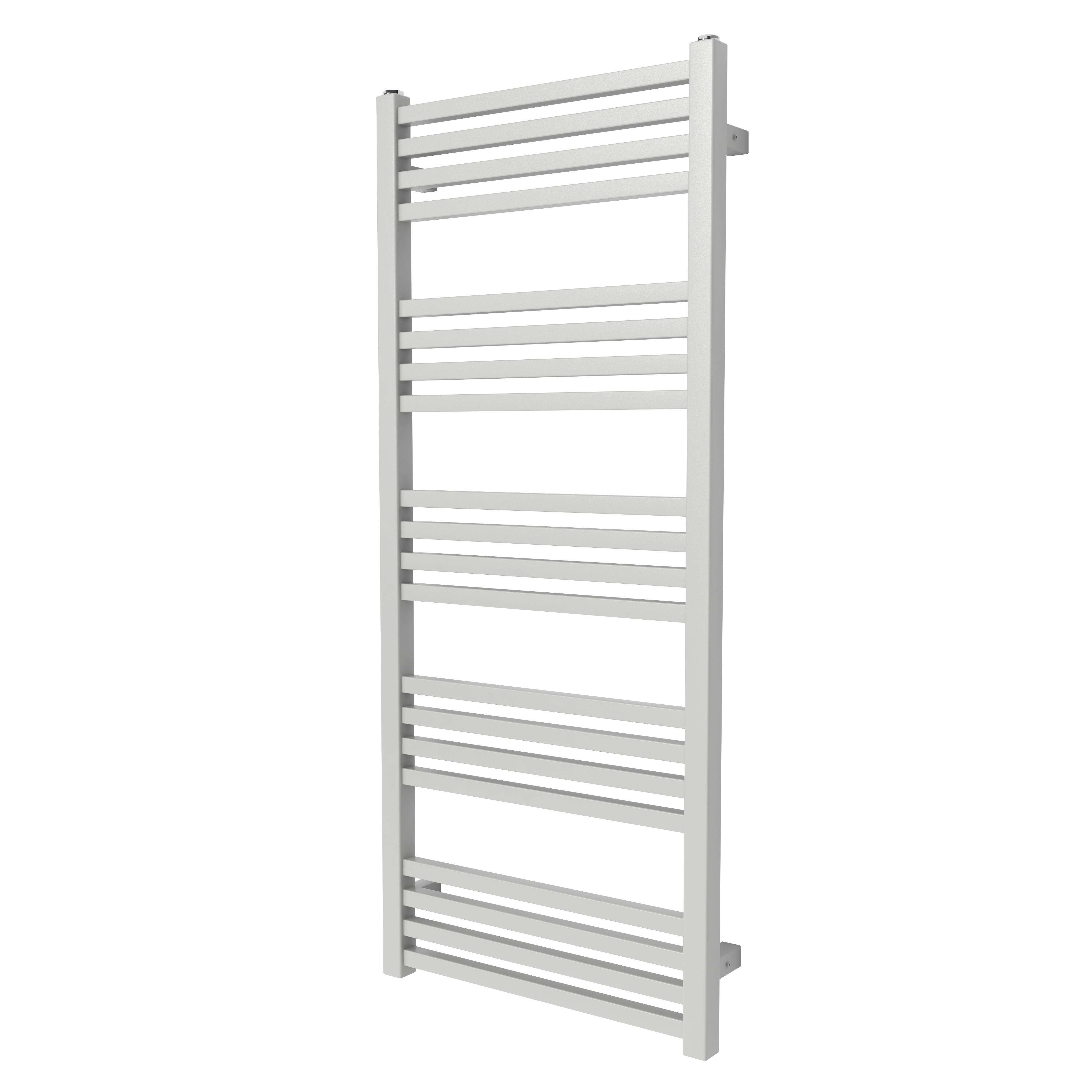 GoodHome Duala Vertical Towel radiator, Grey (W)450mm (H)1050mm