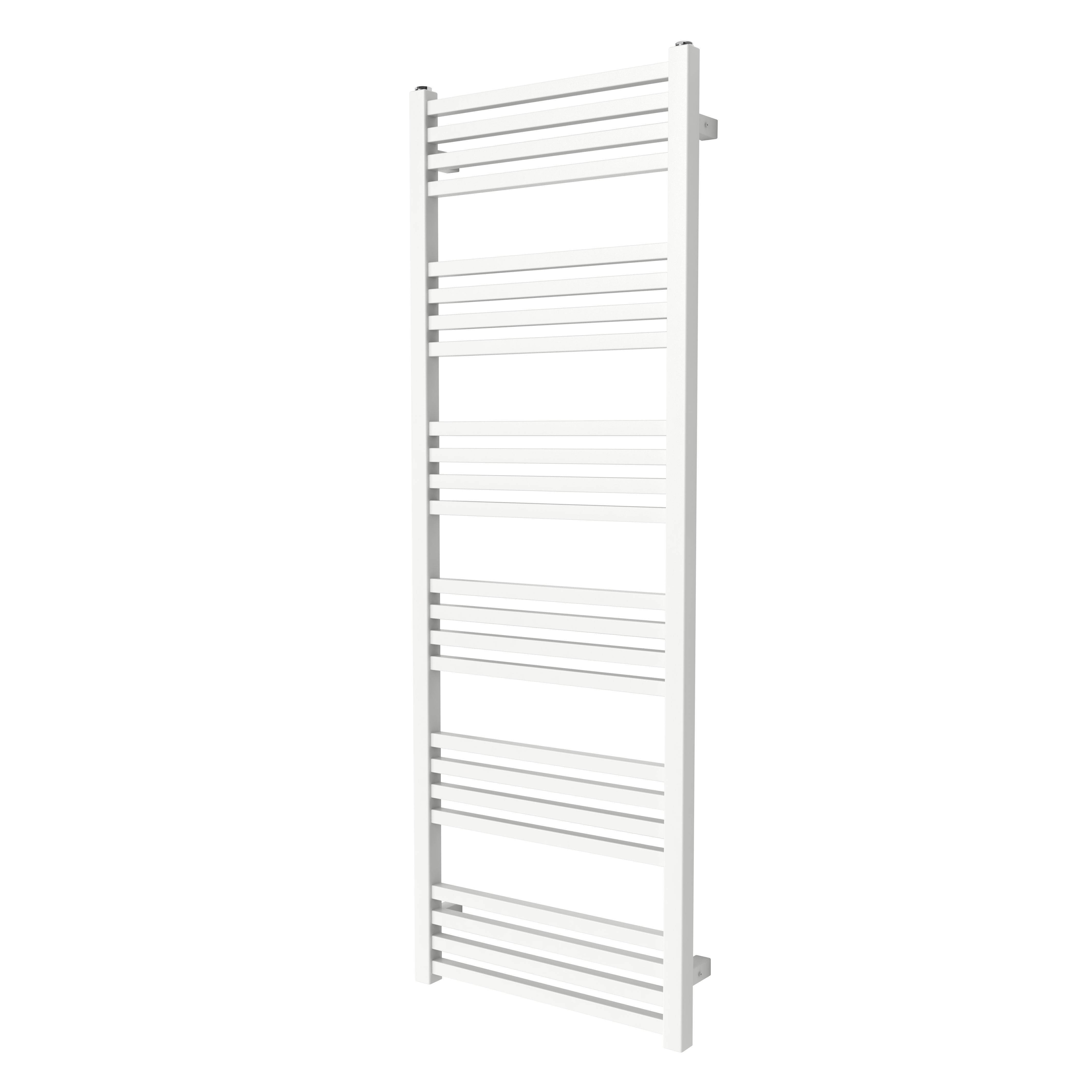 GoodHome Duala Vertical Towel radiator, White (W)450mm (H)1272mm