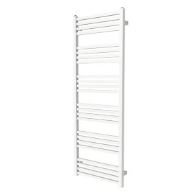 GoodHome Duala Vertical Towel radiator, White (W)450mm (H)1272mm