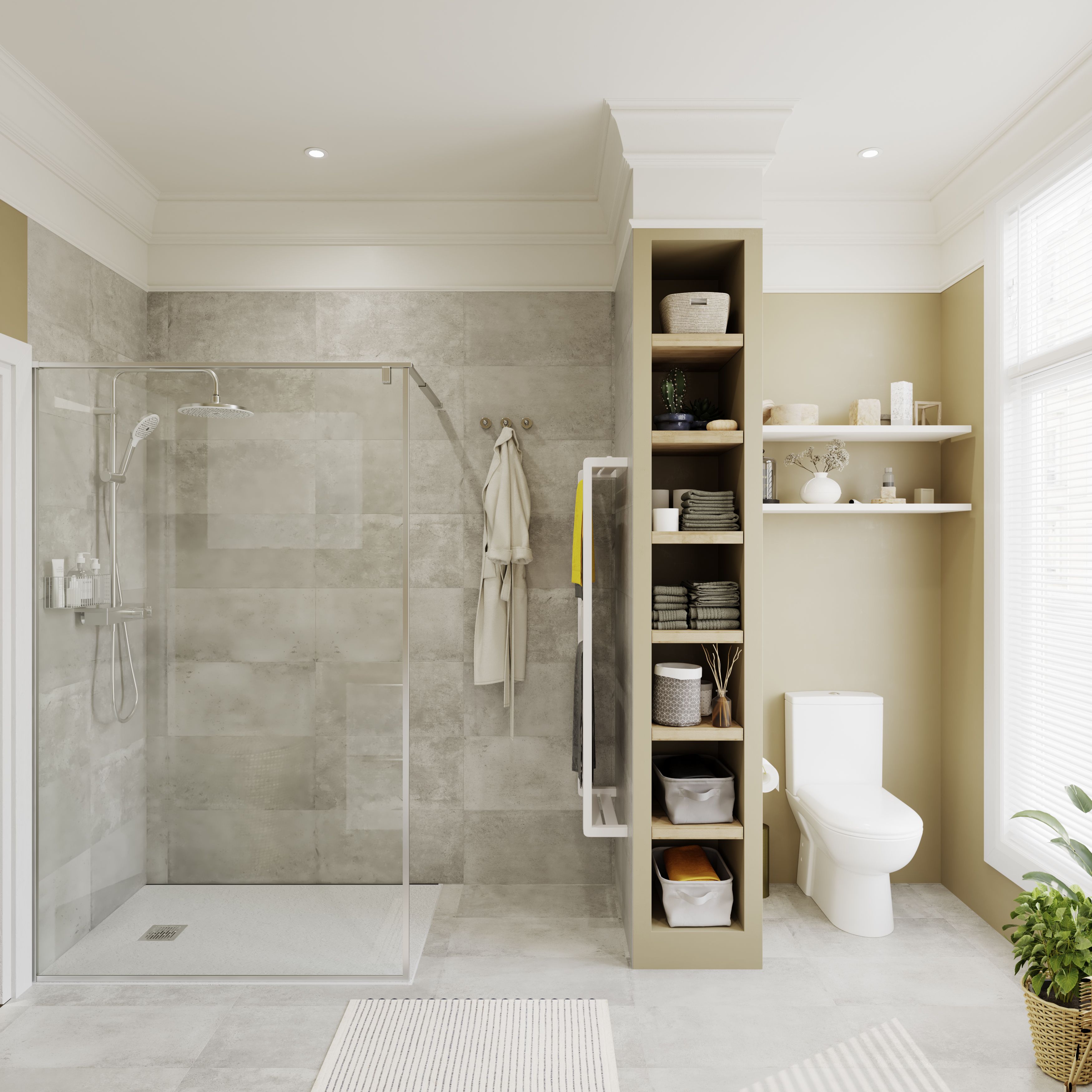 GoodHome Duala White 1109BTU Vertical Towel radiator (W)400mm x (H)828mm