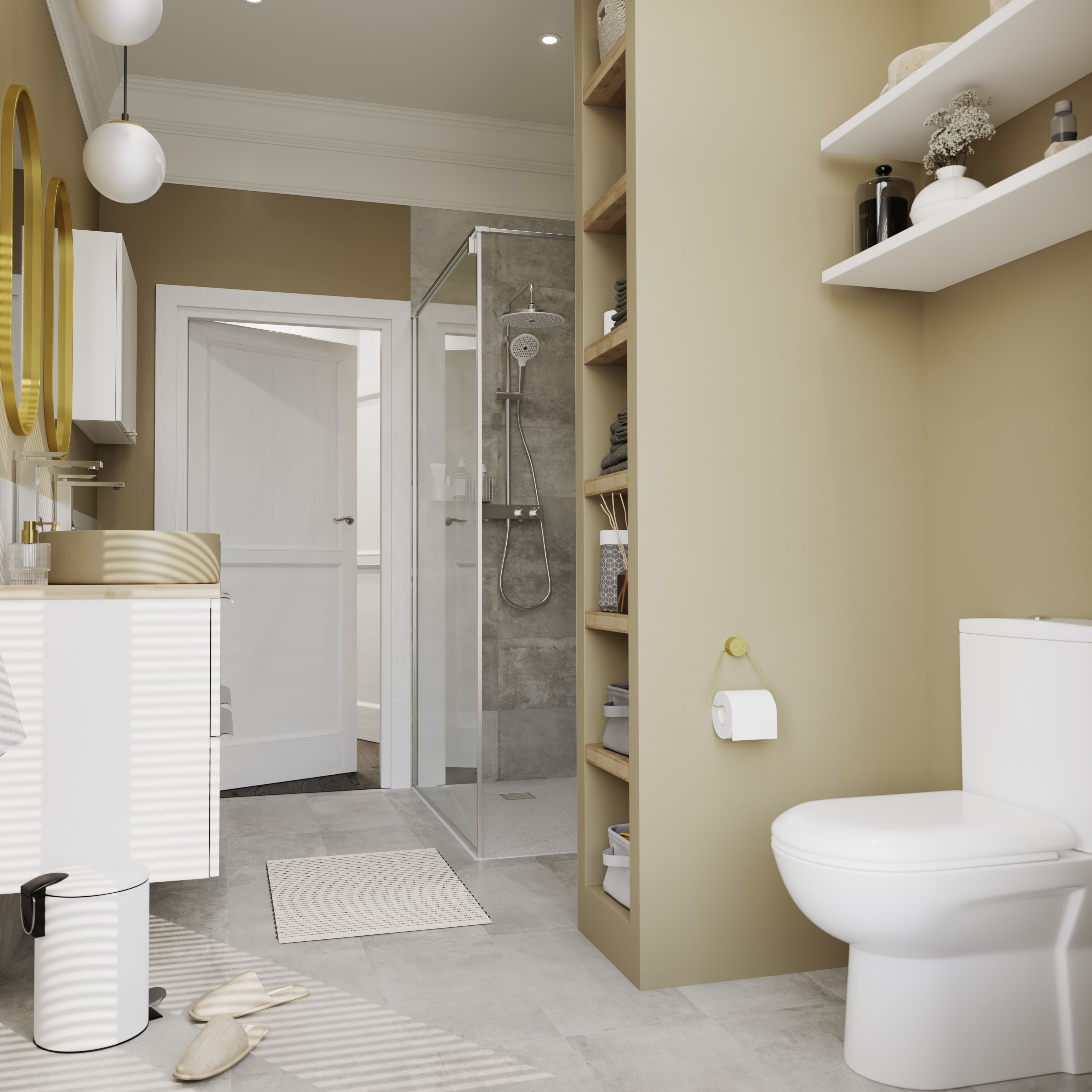 GoodHome Duala White 1109BTU Vertical Towel radiator (W)400mm x (H)828mm