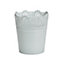 GoodHome Duck egg Plastic Lace Circular Plant pot (Dia)18cm