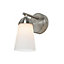 GoodHome Dudhon White & silver Chrome effect Wired Wall light
