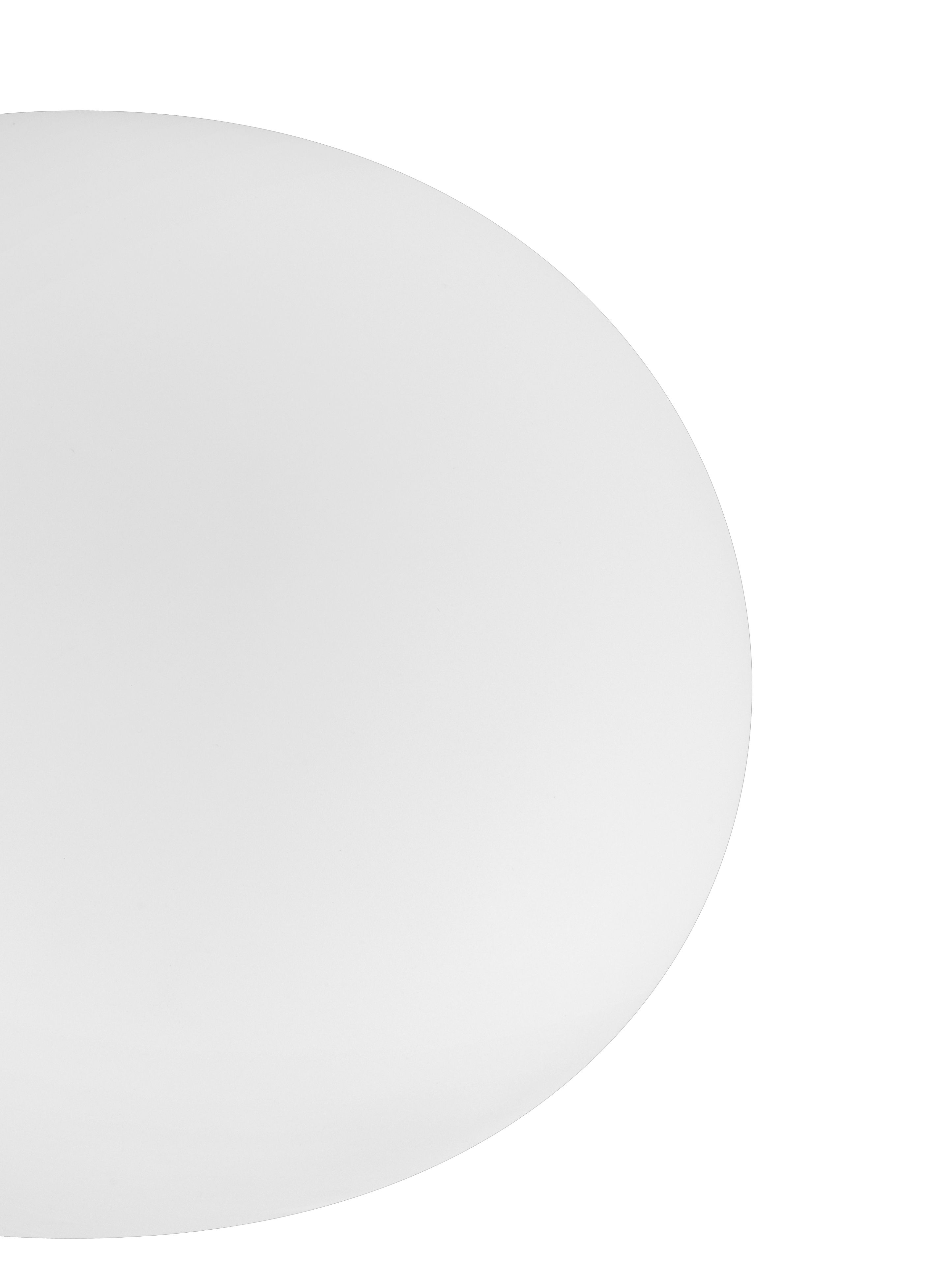 GoodHome Duffy Round Matt Metal & plastic White Frosted effect LED Ceiling light
