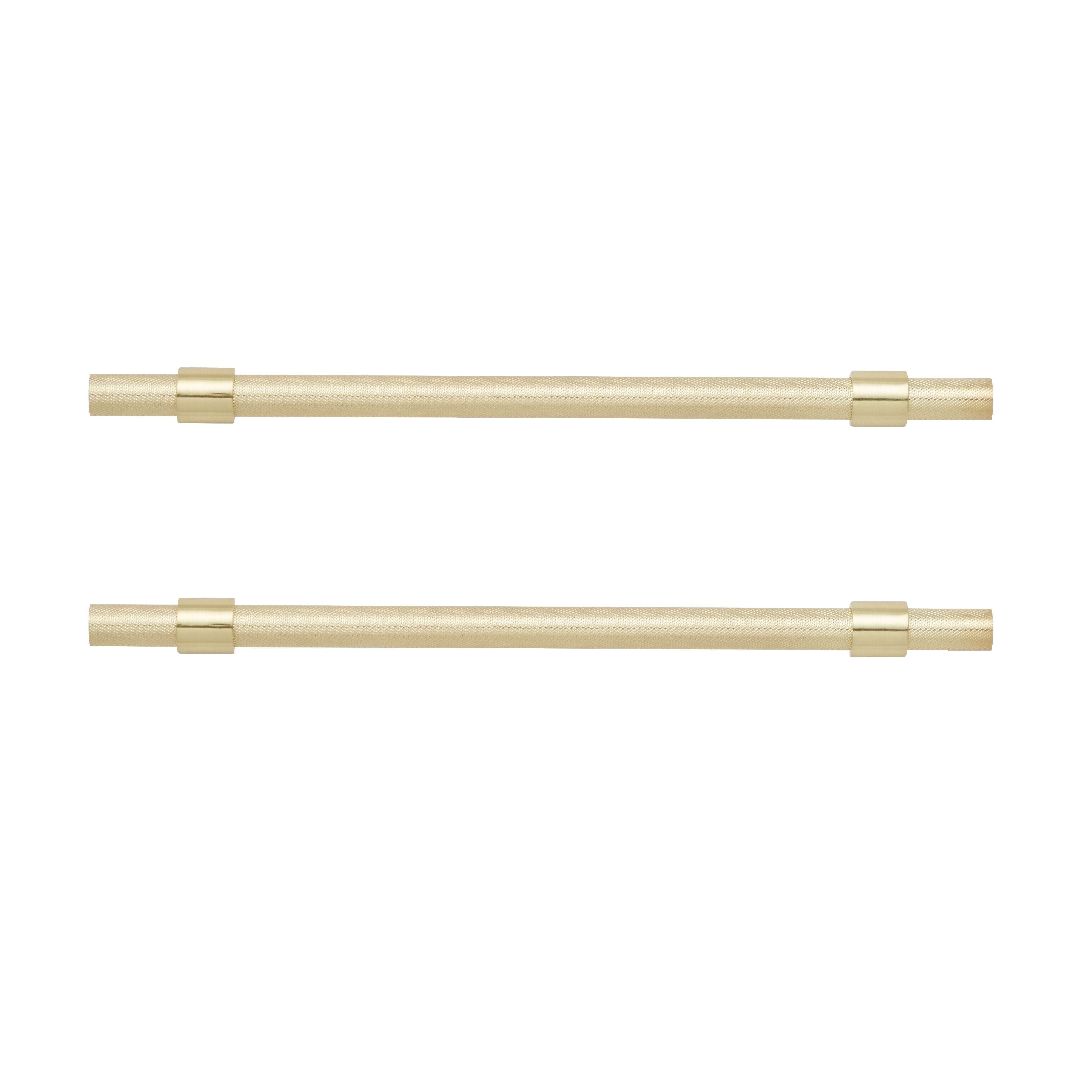 GoodHome Dukkah Brass effect Kitchen Cabinet Bar Pull Handle, (L)257mm x (D)35mm, Pack of 2