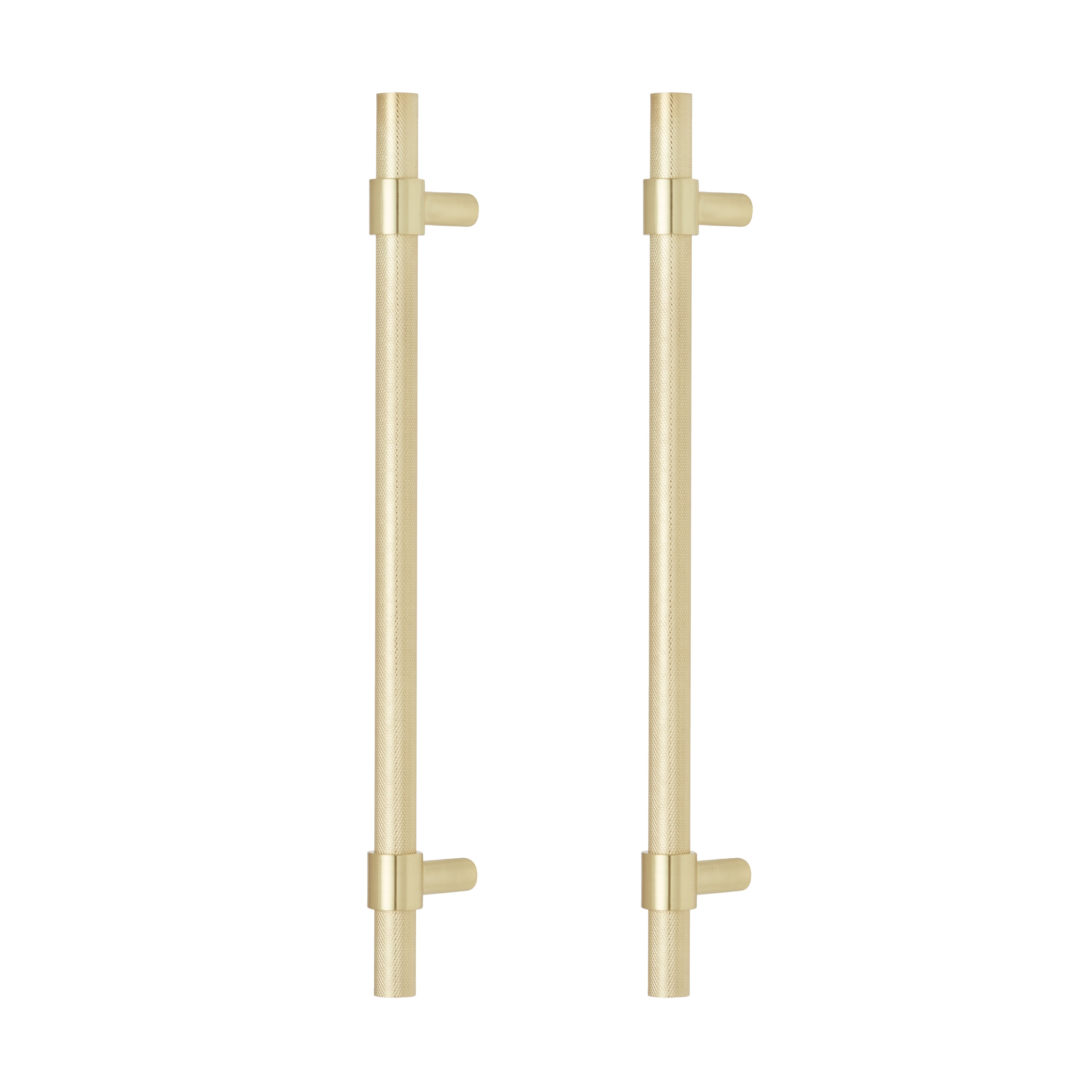 GoodHome Dukkah Brass effect Kitchen Cabinet Bar Pull Handle, (L)257mm x (D)35mm, Pack of 2