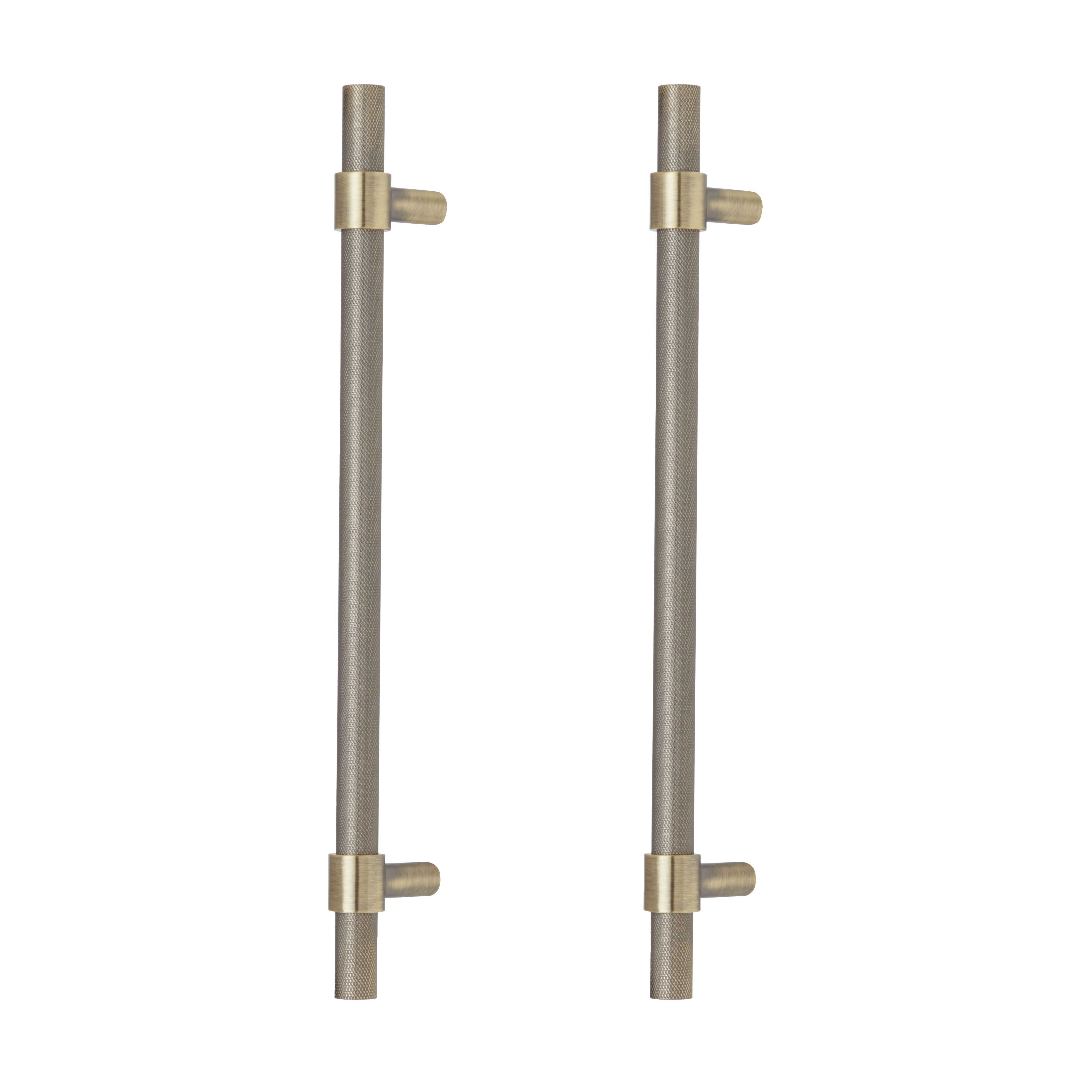 GoodHome Dukkah Brass effect Kitchen cabinets Bar Pull Handle (L)25.7cm, Pack of 2